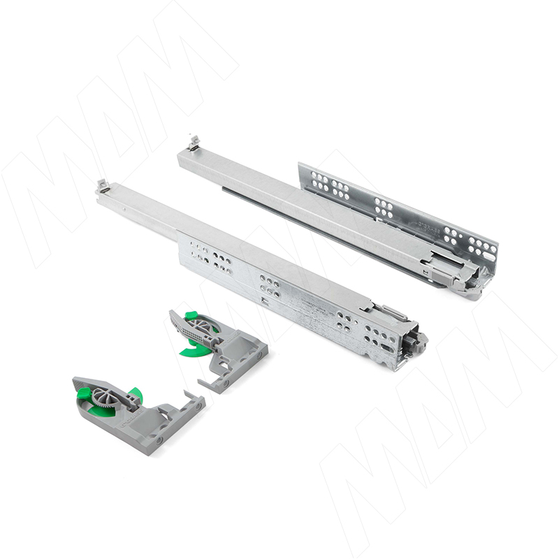 DYNAMOOV Tipmatic Комплект направляющих, 450 мм, ниж. крепления, полн. выдвижения, с толкателем и 1D креплениями