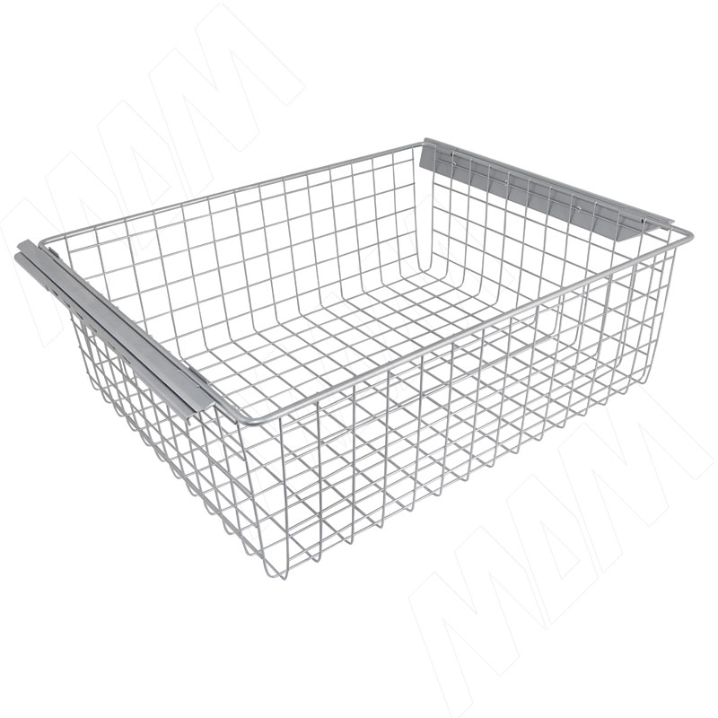 HOME SPACE сетчатая корзина, выдвижная, 550х450х190 мм, металлик