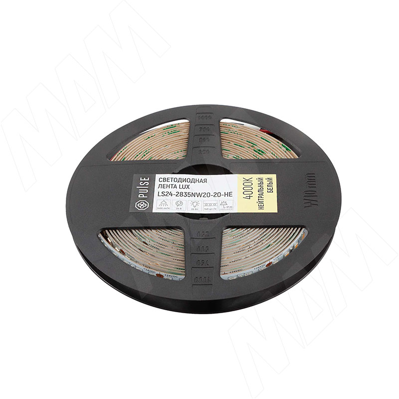 LUX лента светодиодная 2835/140, 24V, 5 м, сверхъяркая, CRI 90, нейтральный белый 4000К, IP20, 20W/1м