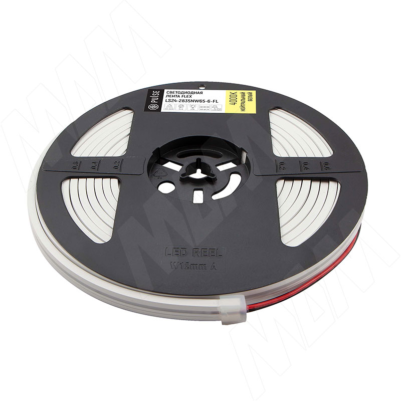LUX, FLEX лента светодиодная 2835/120, 24V, 5 м, гибкая, основание 4 мм, CRI 90, нейтральный белый 4000К, IP65, 6W/1м