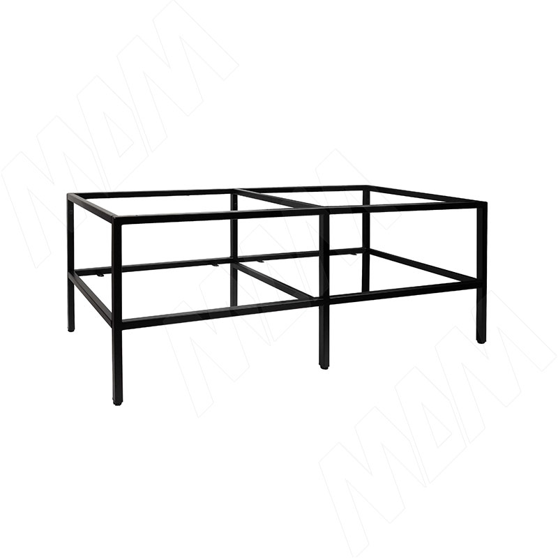 Металлокаркас-тумба напольная для ТВ 1200x450x450мм, черный (RAL 9005, муар)